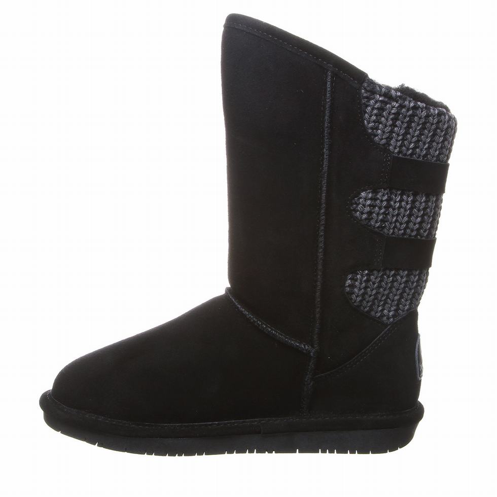 Μποτεσ Ψηλεσ Bearpaw Boshie Wide γυναικεια μαυρα | OND183OZ