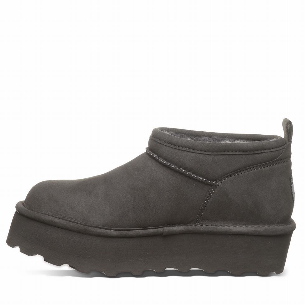 μποτα πλατφορμα Bearpaw Retro Super Shorty Vegan γυναικεια γκρι | ZPL496KL