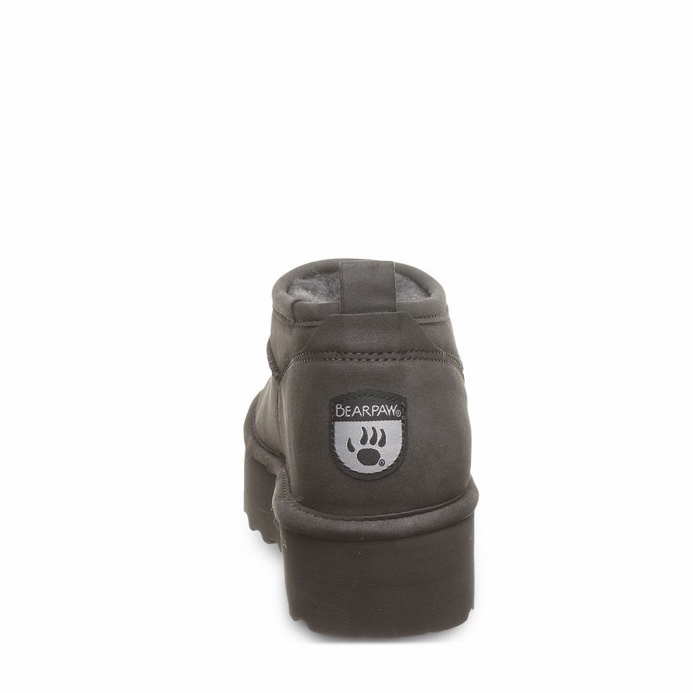 μποτα πλατφορμα Bearpaw Retro Super Shorty Vegan γυναικεια γκρι | ZPL496KL