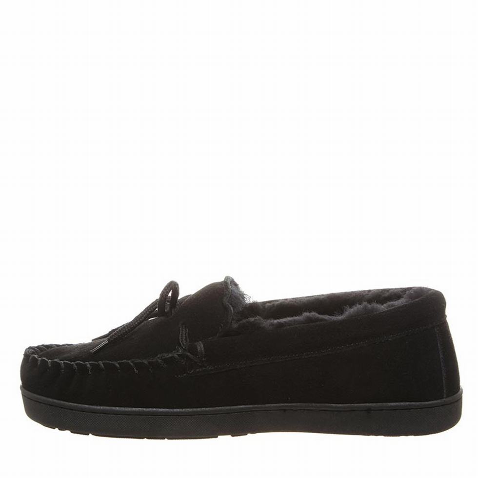 loafers Bearpaw Moc II Wide ανδρικα μαυρα | HRB9341JW