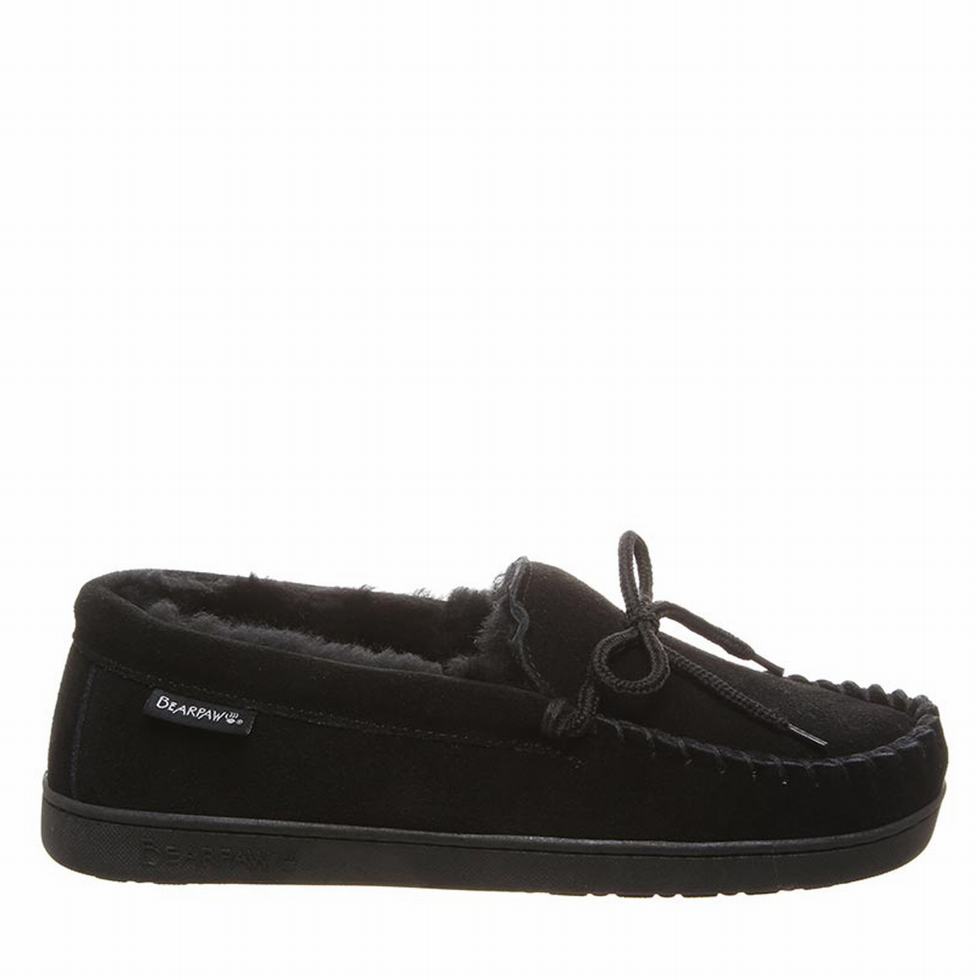 loafers Bearpaw Moc II Wide ανδρικα μαυρα | HRB9341JW